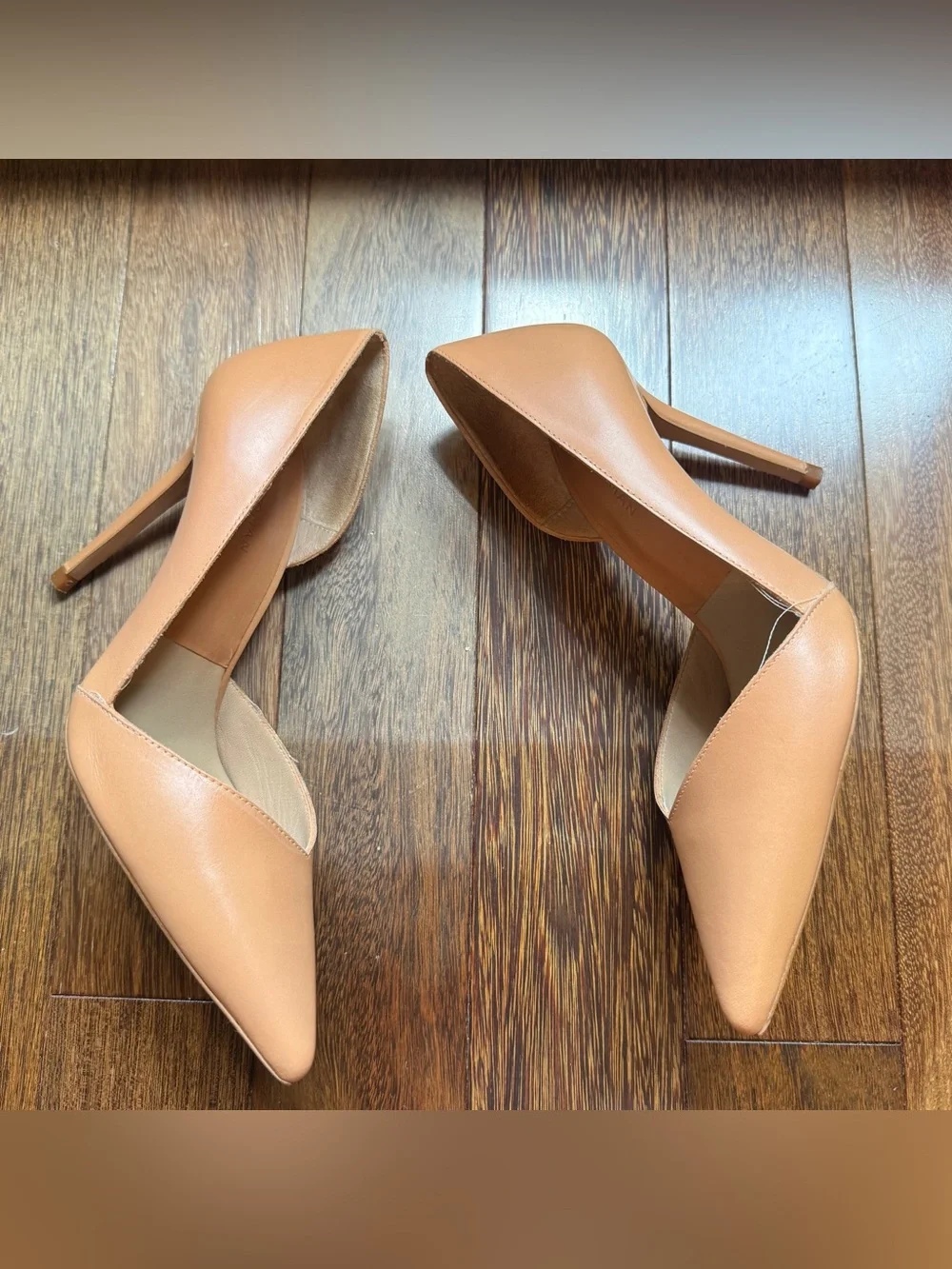 Zara Tan Pointed D'Orsay Pumps Size 37